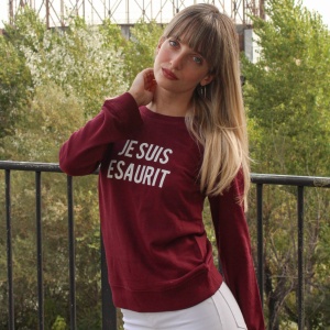 Felpa Donna "Je Suis Esaurit" - Img 1