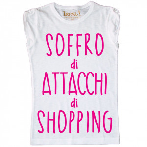 Maglia Donna "Soffro di attacchi di Shopping" - Img 2