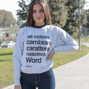 Felpa Donna "Se volevo cambiare Carattere nascevo Word" - Img 1