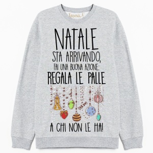 Felpa girocollo "Natale sta arrivando"