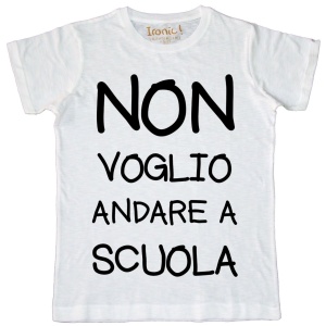 Maglia Uomo "Non voglio andare a Scuola"