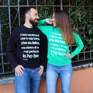 Felpa Donna "Potrà sembrarvi che io stia bene..." - Img 2