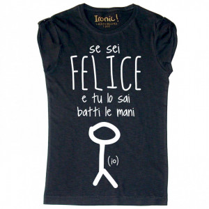 Maglia Donna "Se sei felice batti le mani" - Img 1