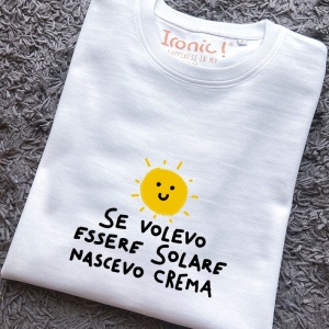 Felpa Donna "Se volevo essere Solare nascevo Crema" - Img 2