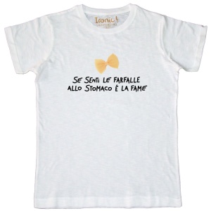 Maglia Uomo "Se senti le farfalle allo stomaco è la fame"