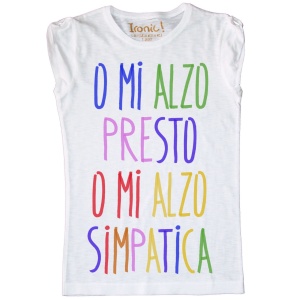 Maglia Donna "o mi alzo presto o mi alzo simpatica"