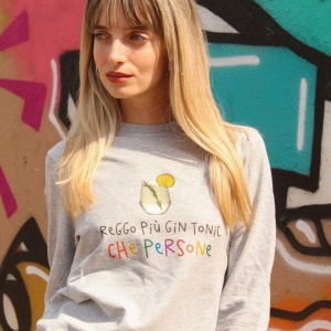 Felpa Donna "Reggo più ... che persone" - Img 1