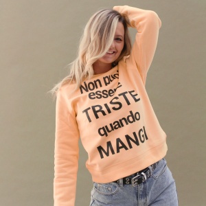 Felpa Donna "Non puoi essere triste quando mangi" - Img 3