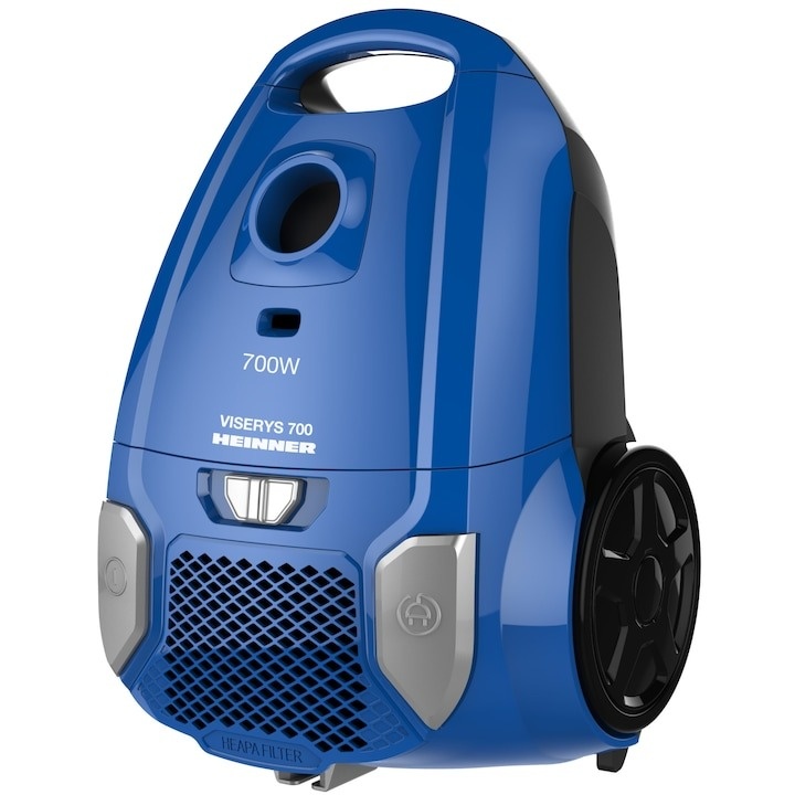 Aspirator cu sac Heinner HVC-MBL1400-V2, 700 W, sac textil, 3 L, putere variabila, HEPA 12, tub telescopic metalic, Albastru - 2 | YEO