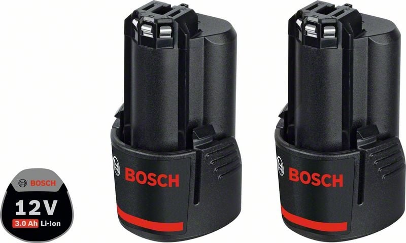 Bosch 2xGBA12V Set 2 acumulatori Li-Ion, 12V, 3Ah