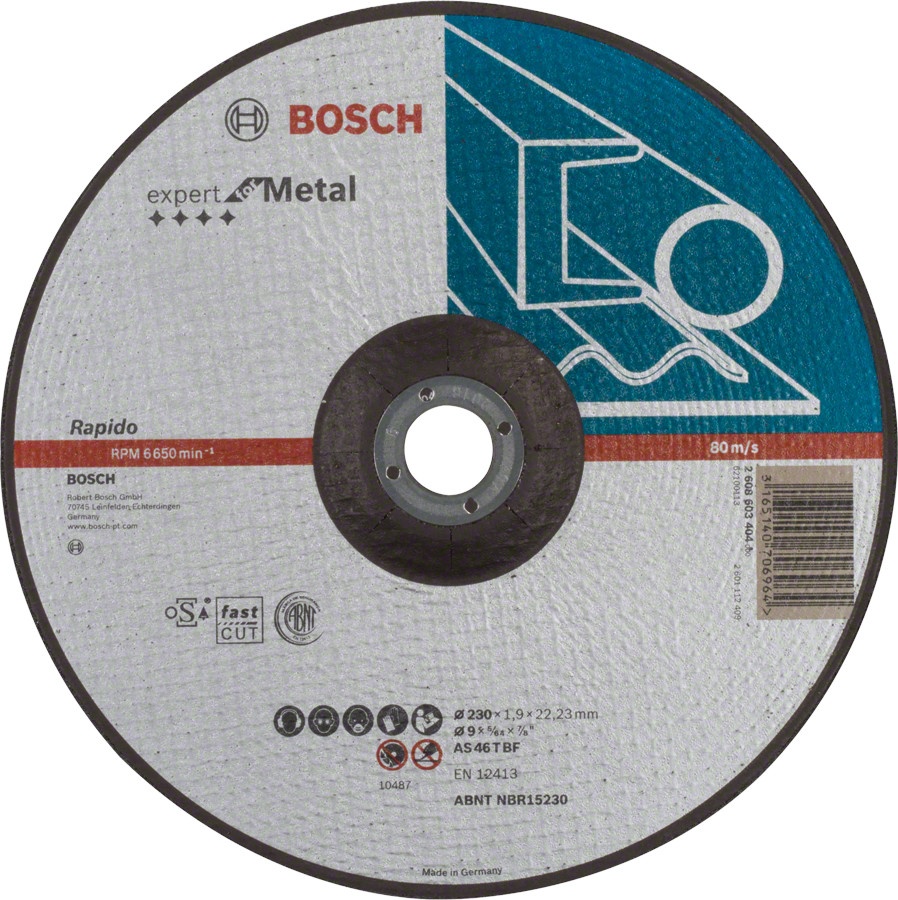 Bosch Disc de taiere cu degajare Expert for Metal - Rapido AS 46 T BF, 230mm, 1.9mm