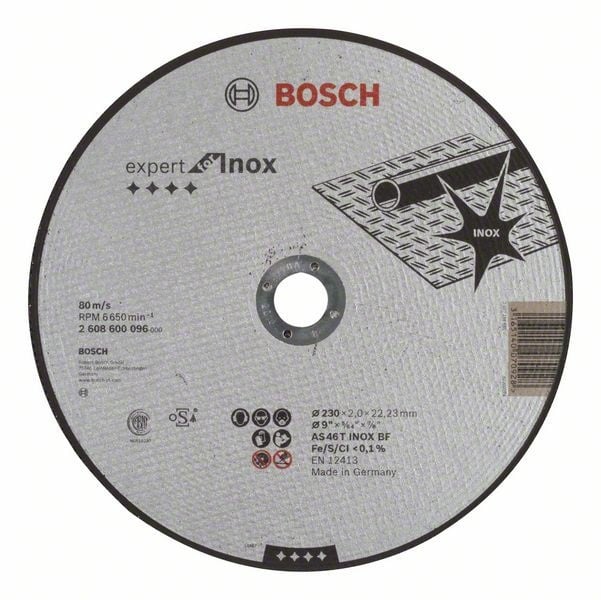 Bosch Disc de taiere drept Expert for Inox AS 46 T INOX BF, 230mm, 2.0mm