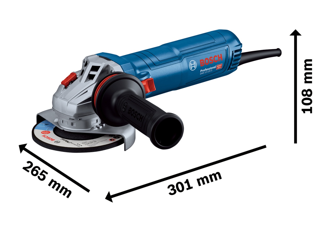 Bosch GWS 12-125S Polizor unghiular D125mm, M14, 1200W + maner suplimentar - 2 | YEO