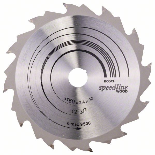 Bosch Panza fierastrau circular Speedline Wood, 160X20x2.2mm, 12T