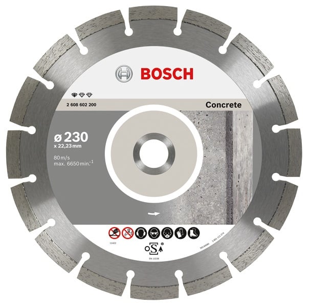 Bosch Set 10 discuri diamantate Standard for Concrete 2.3x22.23x230mm