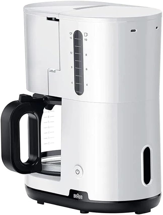 Cafetiera Braun KF1100WH, 1.38 litri, 1000 W, Alb