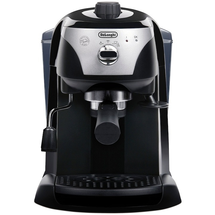Espressor manual De\'Longhi EC221.B, 15 Bar, 1 l, dispozitiv spumare, sistem cappuccino, oprire automata, negru/ gri - 2 | YEO