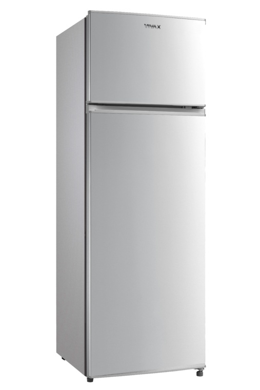 Frigider cu doua usi VIVAX DD-235E S, 235L, Clasa E, Termostat reglabil, Iluminare LED, Usi reversibile, Suprafata painted metal, 4 Rafturi de Sticla securizata, H 160 cm, Argintiu - 2 | YEO