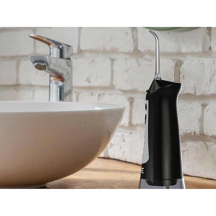 Irigator Lafe CleanPRO Black, 5 moduri de functionare, cu 6 rezerve diferite, negru - 2 | YEO
