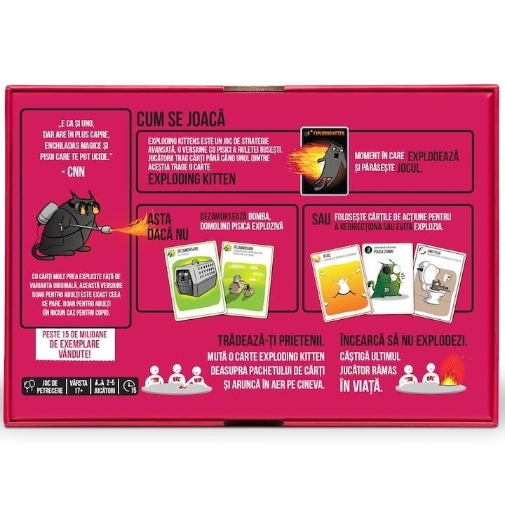 Joc de societate Exploding Kittens: Editia pentru adulti