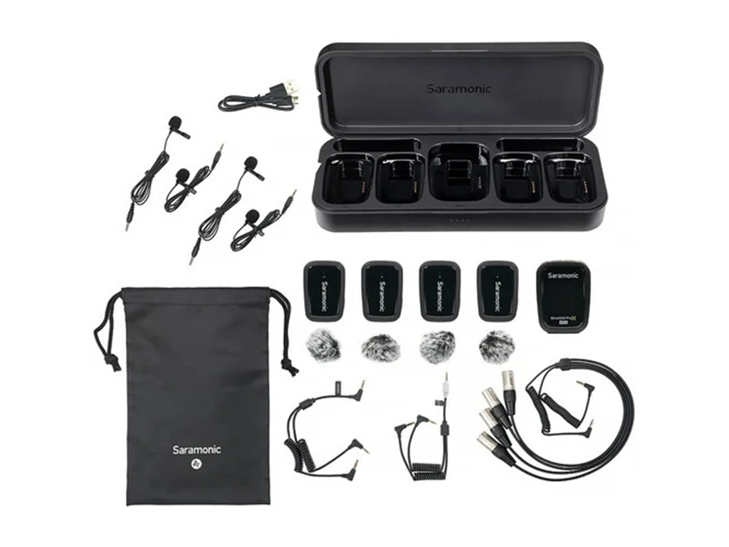 Kit microfon Saramonic Blink500 ProX B8 4TX+RXWireless, 2.4 GHz, display OLED, 4500mAh
