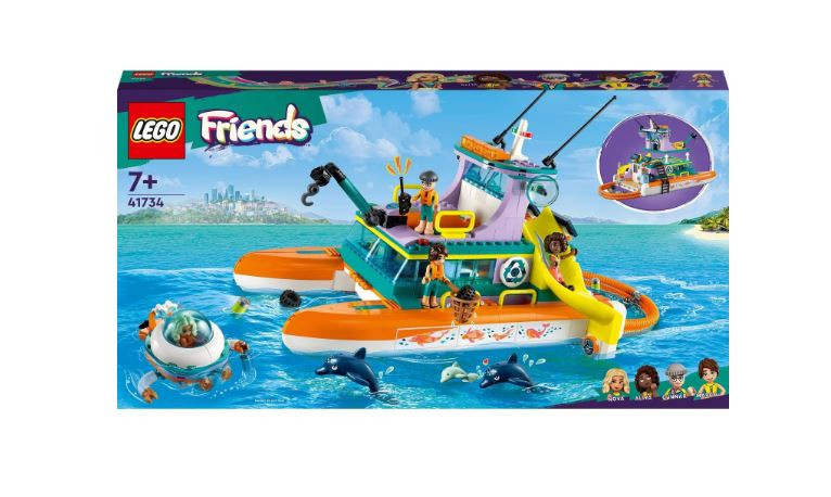 LEGO® Friends - Barca de salvare pe mare 41734, 717 piese