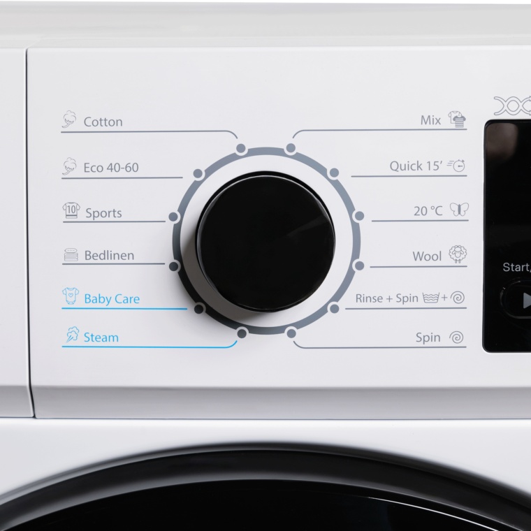 Masina de spalat rufe VIVAX WFL-141012CI, 10kg, 1400 RPM, BLDC Motor Inverter, Clasa A, Steam Hygiene, Children\'s sensitive laundry, Eco, Display digital, Control electronic, Stain Magic, Quick Wash, Delay Start, 16 Programe, Alb - 1 | YEO