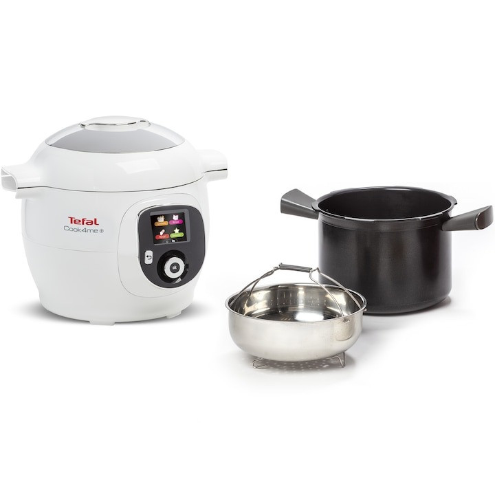 Multicooker inteligent cu gatire sub presiune Tefal Cook4Me CY851130, 1600W, 6l, Alb - 3 | YEO