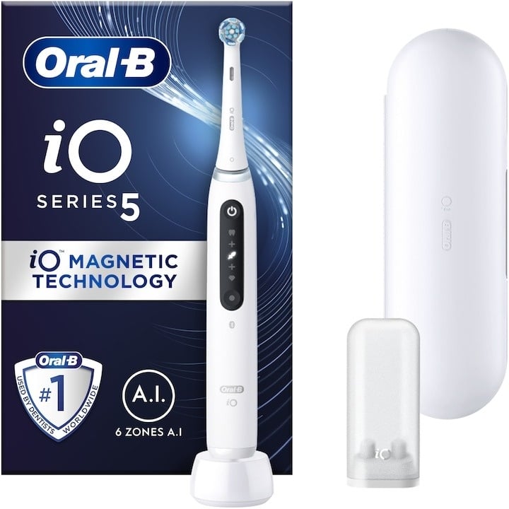 Periuta de dinti electrica Oral-B iO5 cu Tehnologie Magnetica si Micro-Vibratii, Inteligenta artificiala