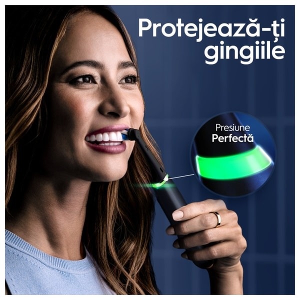 Periuta de dinti electrica Oral-B iO9 cu Tehnologie Magnetica si Micro-Vibratii, Inteligenta artificiala, Display led, Senzor de presiune Smart,