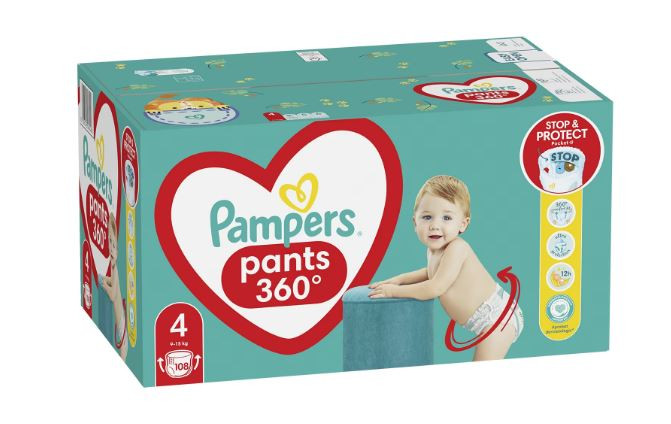 Scutece-chilotel Pampers Pants Mega Box Marimea 4, 9-15 kg, 108 buc