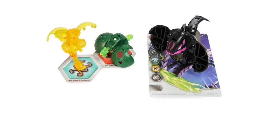 Set 3 figurine Bakugan Evolutions Platinum Power Up, Warrior Whale, Furv, Sledge, Multicolor, 7 cm