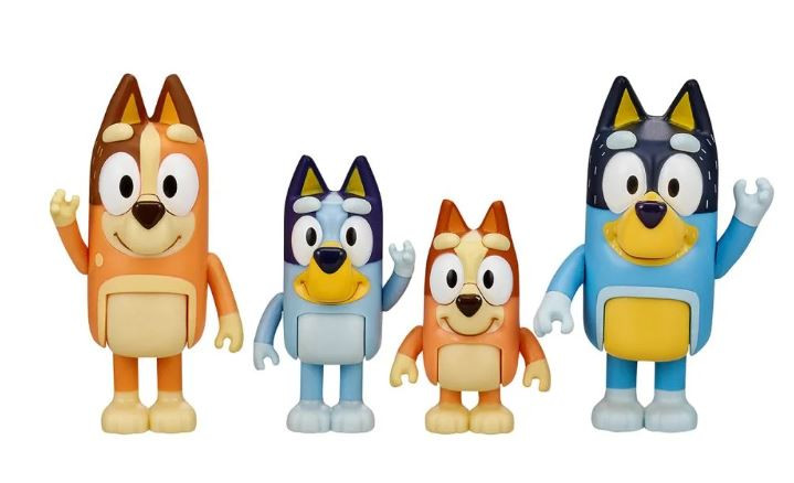 Set 4 figurine Bluey - Bluey & Family