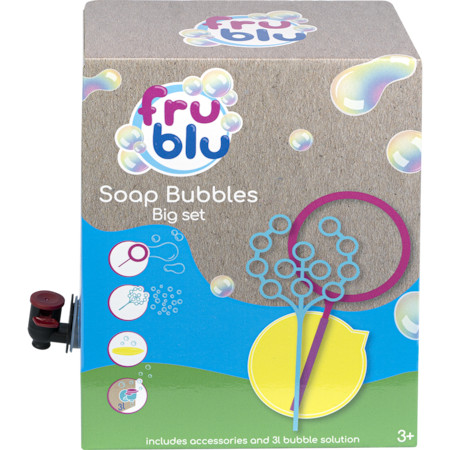 Set baloane de sapun Fru Blu - Big set, cu solutie baloane 3 l - 1 | YEO