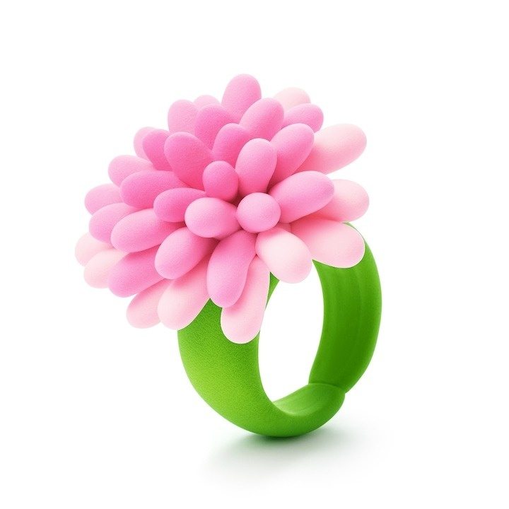 Set Hey Clay Bijou - Flower rings - 4 | YEO