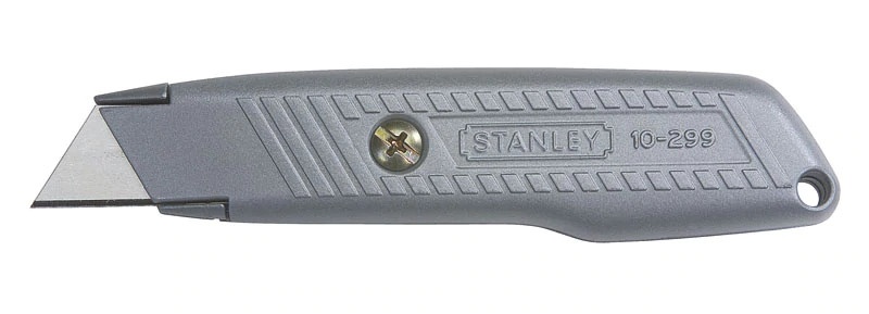 Stanley 0-10-299 Cutter cu lama fixa trapezidala 136mm + 3 lame trapezoidale