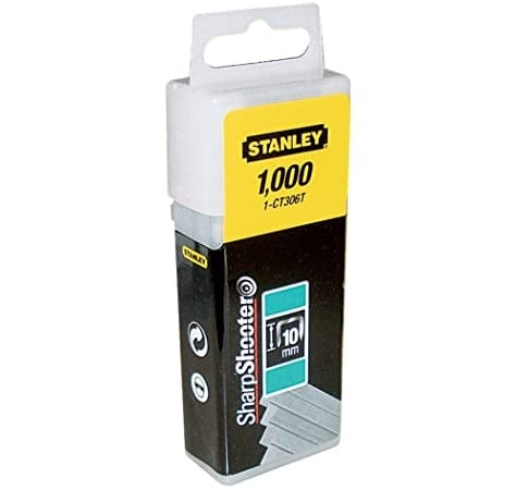 Stanley 1-CT306T Set 1000 Capse pentru cabluri, tip CT300, 10mm