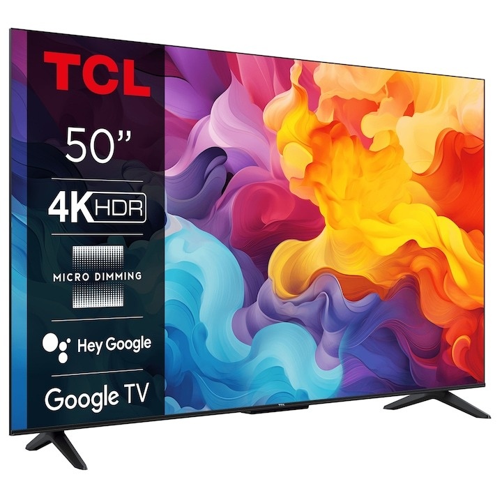 Televizor TCL LED 50V6B, 126 cm, Smart Google TV, 4K Ultra HD, Clasa F - 1 | YEO