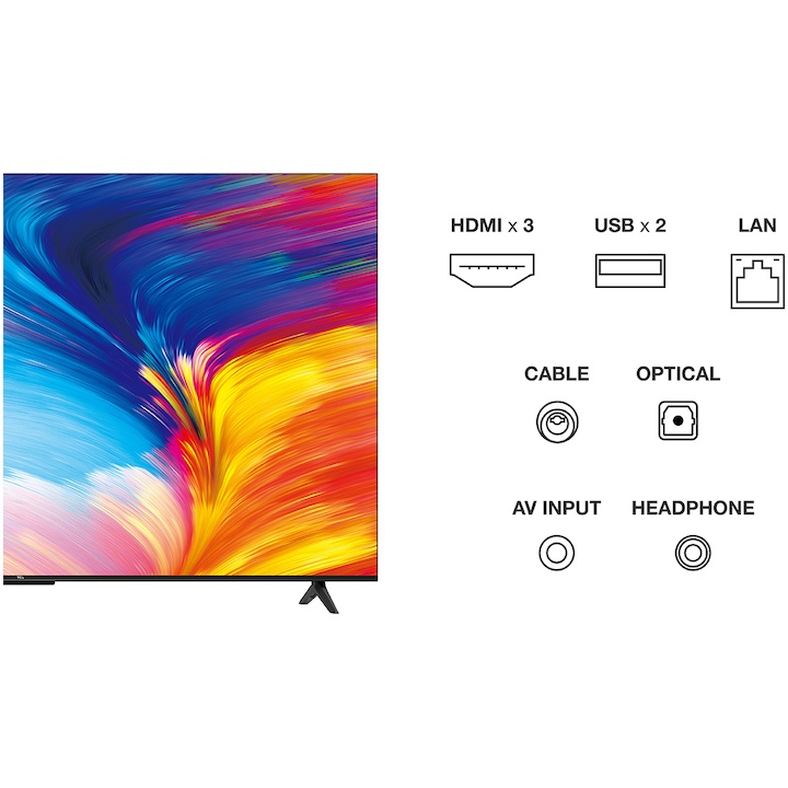 Televizor TCL LED 75P635, 189 cm, Smart Google TV, 4K Ultra HD, Clasa F - 2 | YEO