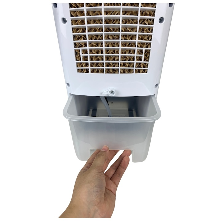 Ventilator cu racire si umidificare aer HAUSBERG HB-5955AB, 3 viteze, telecomanda, temporizator 12 ore, rezervor apa 4 l, portabil, Alb - 2 | YEO