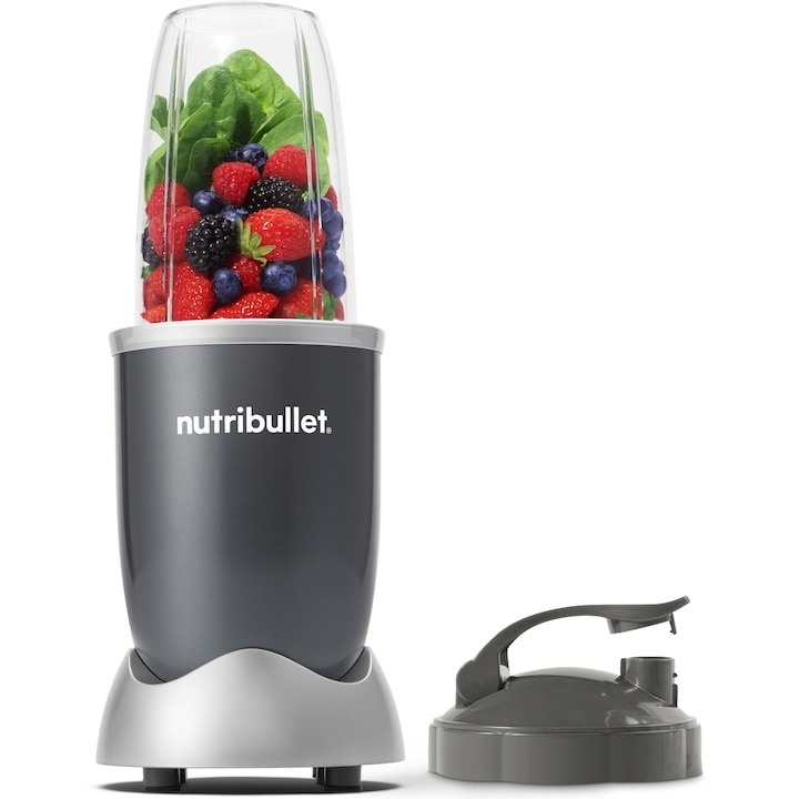 Blender Nutribullet Original 0C22300067, 600 W, 1 viteza, cupa inalta 0.7l, Argintiu