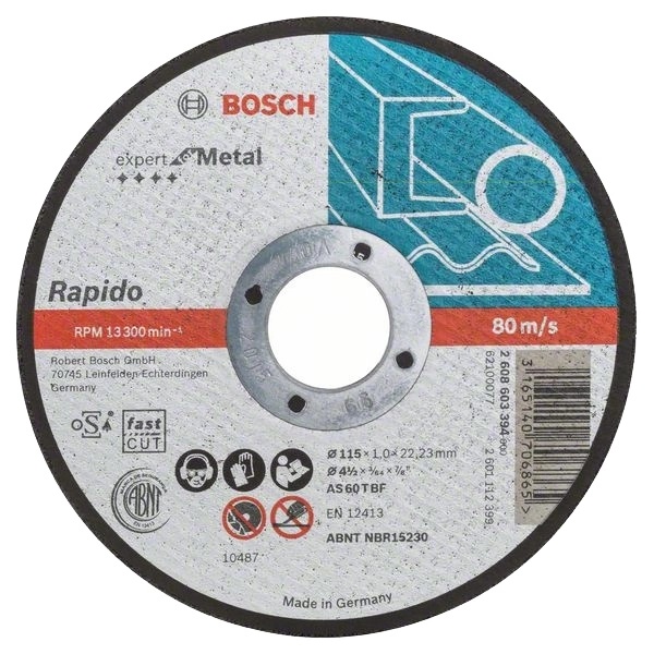 Bosch Disc de tăiere drept Expert for Metal - Rapido, 115x1mm