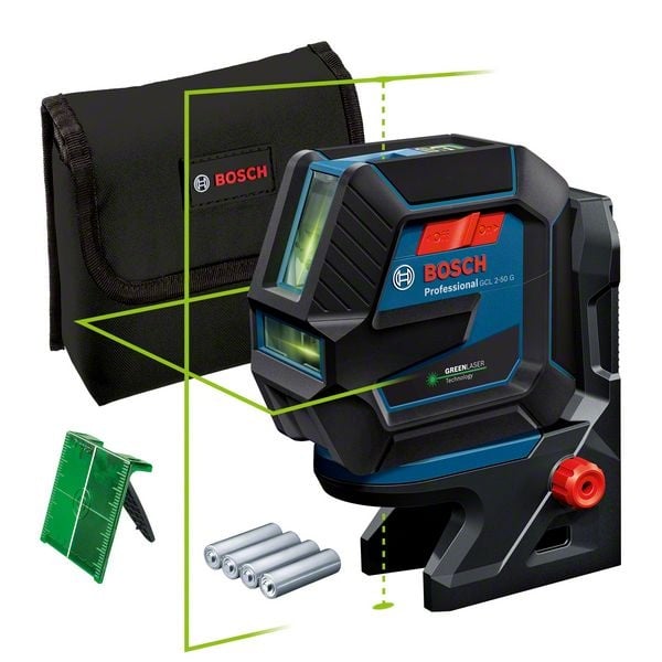 Bosch GCL 2-50 G + RM 10 Nivela laser verde cu linii (20 m) + Suport professional - 1 | YEO