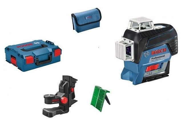 Bosch GLL 3-80 CG + BM 1 (solo) Nivela laser cu linii verzi (30 m) cu Bluetooth + Suport + L-Boxx - 1 | YEO