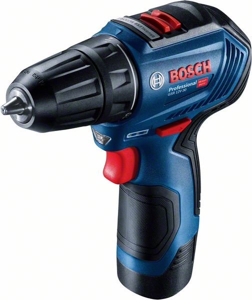 Bosch GSR 12V-30 Masina de gaurit si insurubat cu acumulator + 2xAcumulatori GBA 12V, 2.0Ah + Incarcator GAL 12V-40 + Valiza profesionala - 2 | YEO