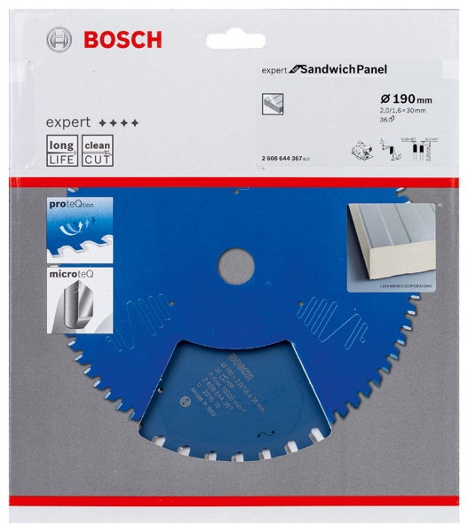 Bosch Panza fierastrau circular Expert for Sandwich Panel, 2x30x190mm, 36T - 2 | YEO