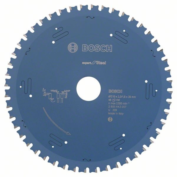 Bosch Panza fierastrau circular Expert for Steel, 210x30x2mm, 48T