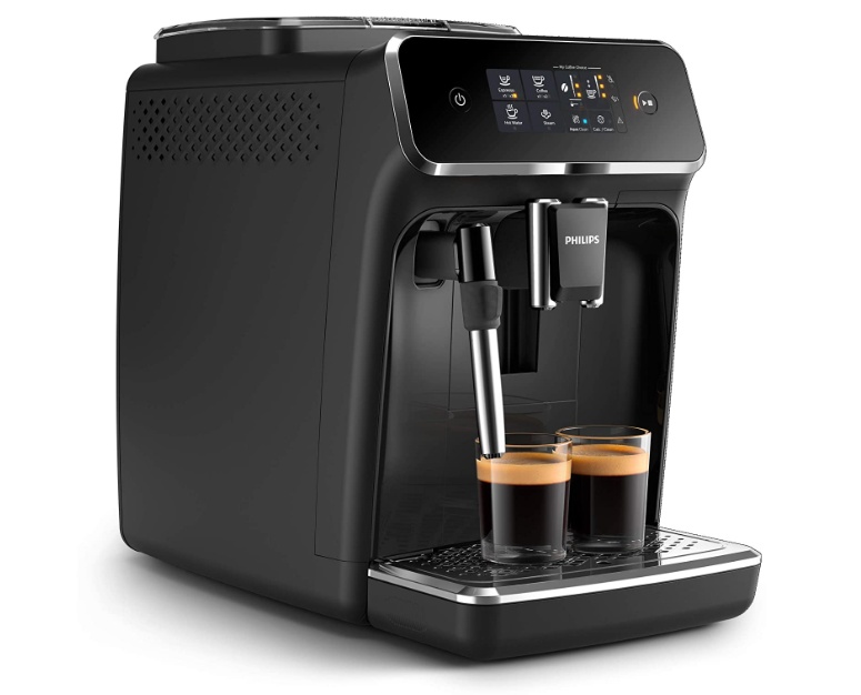 Espressor automat Philips EP2224/10, 2 Bauturi , Rasnita Ceramica, Sistem de Spumare a Laptelui, Ecran Tactil, Negru - 1 | YEO