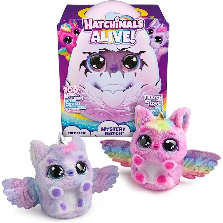 Figurina surpriza Hatchimals Alive Puficorn, Spin Master