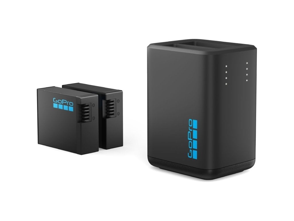 Incarcator dublu GoPro H13B+ 2 acumulatori Enduro1900mAh, port USB, indicator LED